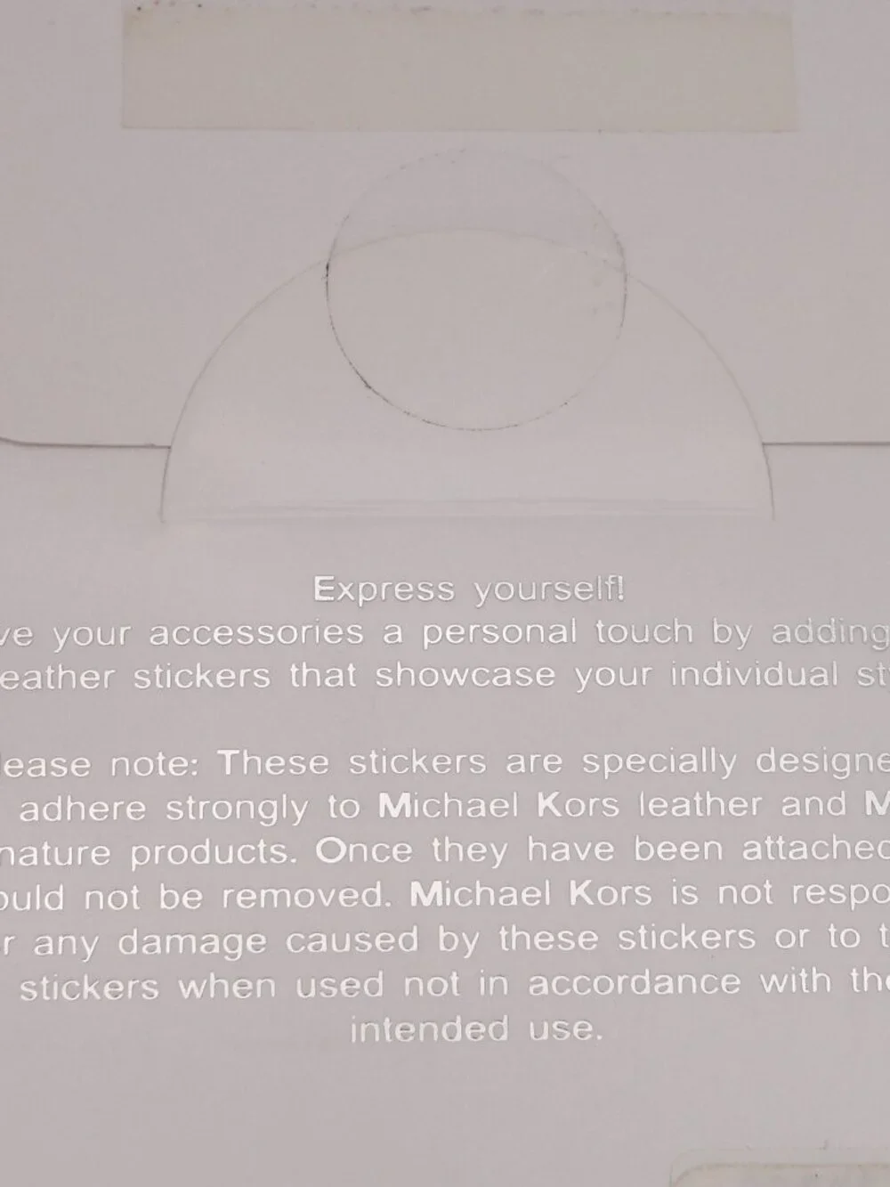 Michael Kors Black Phone Pocket Sticker